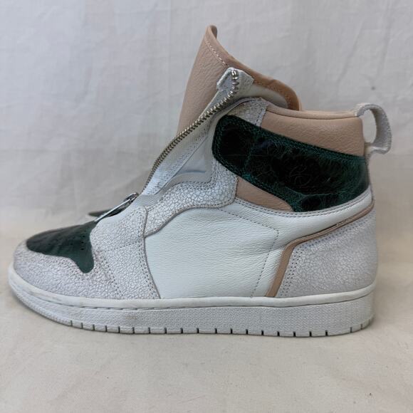 Jordan 1 Retro High Zip Mystic Green Womens Size 8.5 Leather Sneakers AQ3742-003 - Picture 4 of 9